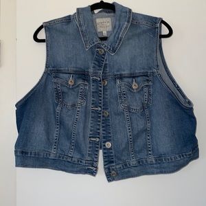 Torrid Cropped Denim Vest